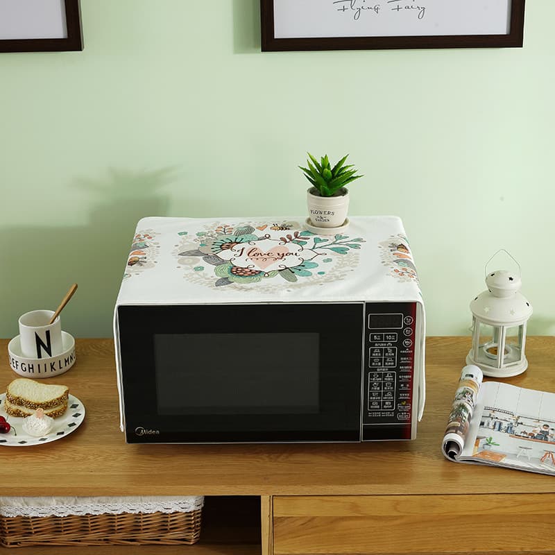 First Generation Microwave Oven Cover Korean Style Microwave Oven Cloth Cover Towel Dustproof Fabric Cover Chinese Style Kitchen Decorative Cloth