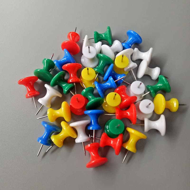 Colored Large Push Pins, Hand Drawing Board Marker Tacks, Felt Board Pins, Stationery Tacks, Plastic Head Thumbtacks
