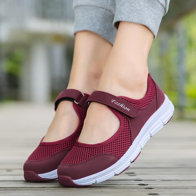 2024 Cross-border Spring Elderly Amazon Dropshipping Outdoor Walking Shoes for Women with Velcro, Sizes 35-42