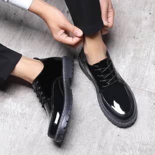 Autumn New Men's Casual Shoes, Student Fashion Leather Shoes, Waterproof Martin Boots, Low-Top Shoes