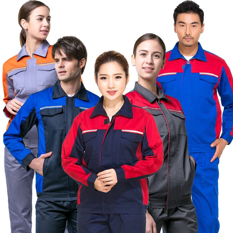 Spring/Autumn Long-Sleeve Work Suit Set with Printed and Embroidered Text, Engineering Suit, Electrician Suit, Men's Workshop Uniform, Factory Wear, Auto Repair Workwear