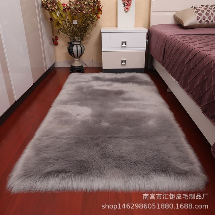 Cross-border Europe and America INS rug for bedroom living room bedside floor mat home faux fur shaggy carpet faux sheepskin pad