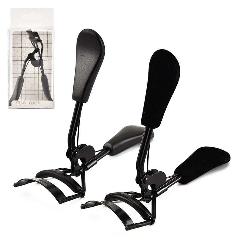 Black Wide-Angle Electroplated Eyelash Clip Beauty Makeup Tool Anti-Slip Curling Partial Eyelash Clip