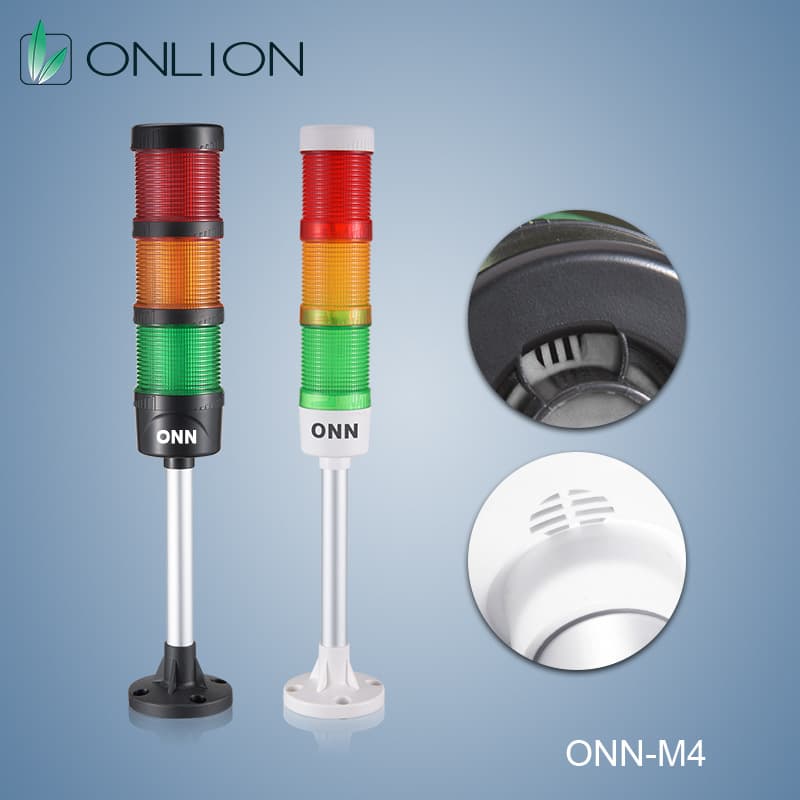 ONN-M4 Machine Tool Three-Color Light Multi-Layer Warning LED Signal Light Indicator Tower Light with Buzzer Foldable