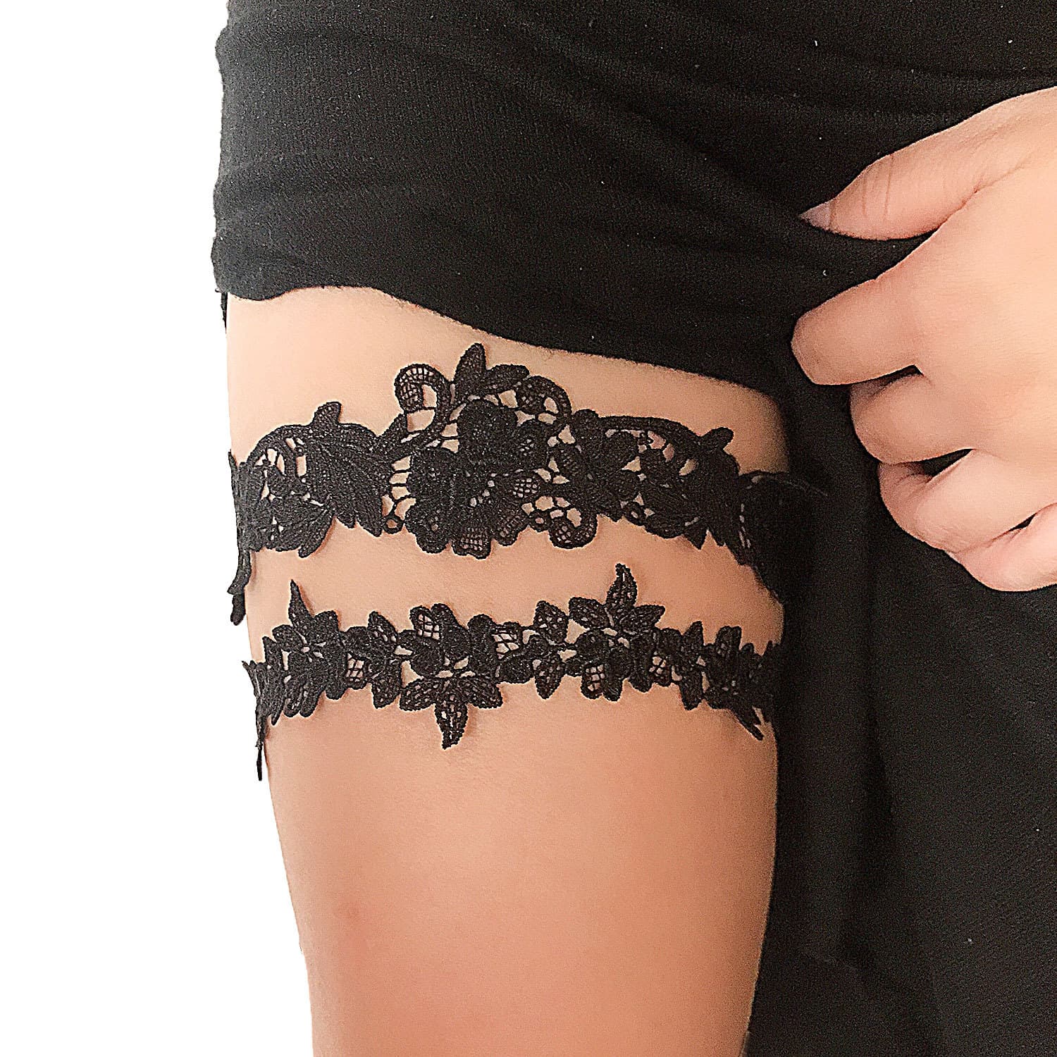 Amazon hot-selling bridal lace garter belts, Euro-American wedding accessories, sexy garter belts elastic leg rings LW20.