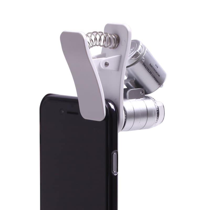 9882W Multi-Purpose 60x Microscope for Jewelry and Gemstone Appraisal, Portable Mini High Magnification with Phone Camera Magnifier