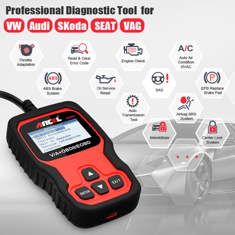 Ancel VD500 VAG Audi Skoda Scanner Car Diagnostic Tool