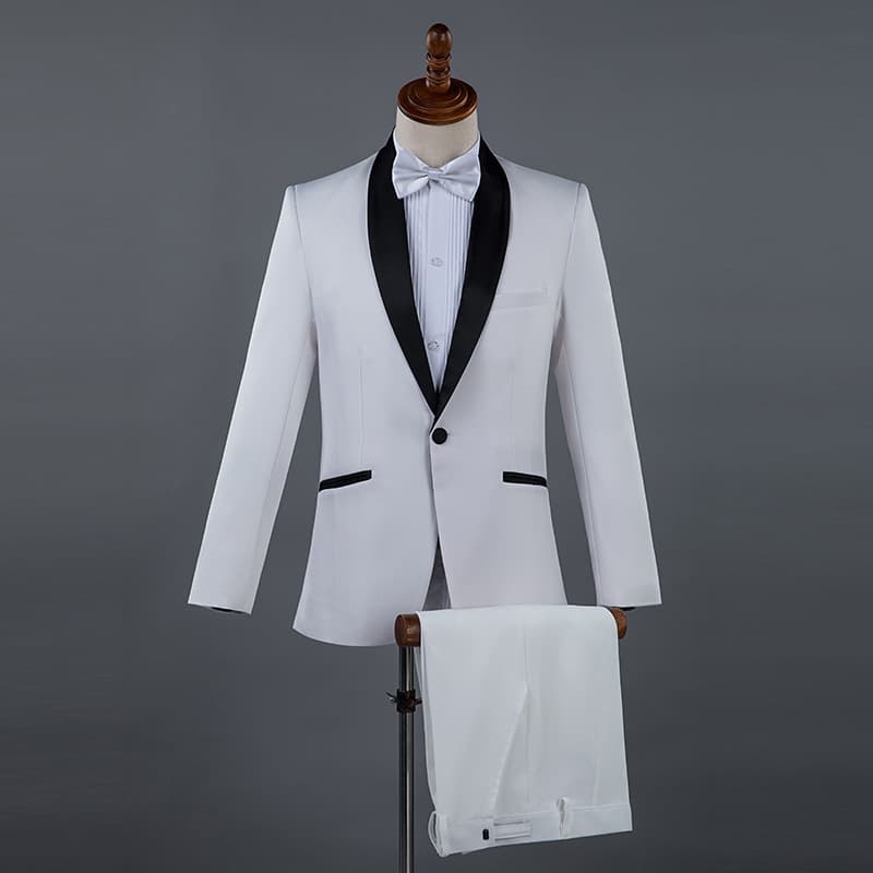 Men's Adult Performance Suit New Style Fashion Host Emcee Suit Set