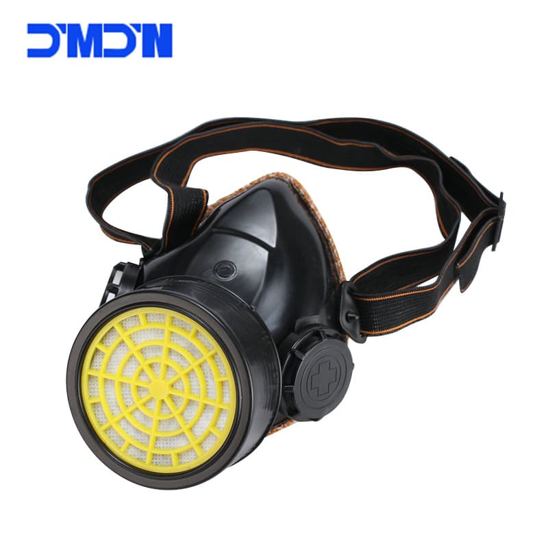 Gas mask models 305 and 306 with single activated carbon canister, gas mask accessories, and dual-canister masks.