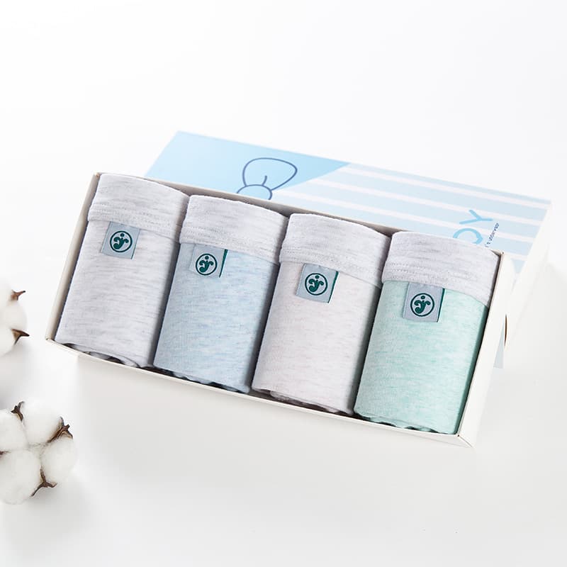 OEM Cotton Boxer Briefs for Older Children and Teens, Customizable, Plus Size Boys, ODM Processing