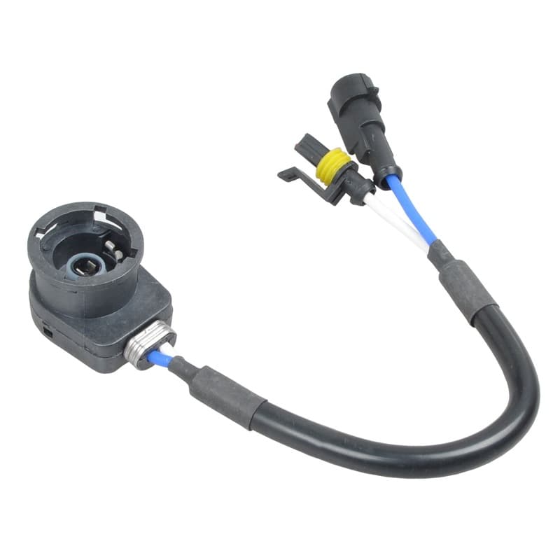 Xenon Light Adapter Cable D2s to D2c Converter Head D4s Adapter Cable 3-Pole Wire for HID Lighting Black Color High Power 35W