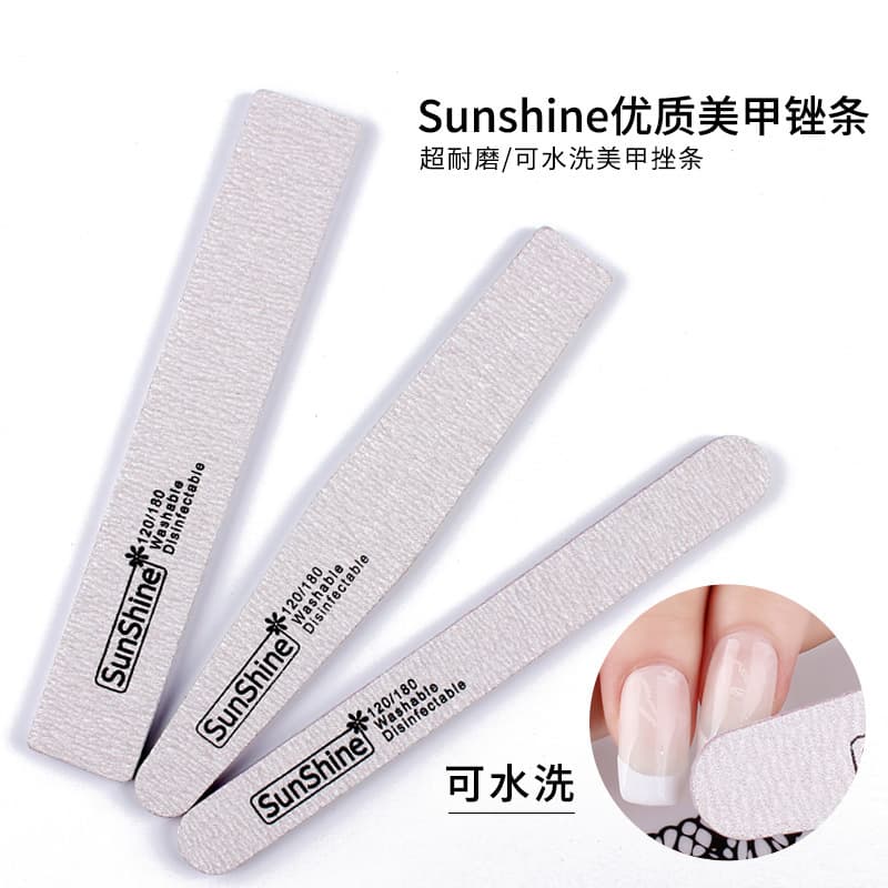 Sunshine Professional Nail Salon Tool Premium Quality Wooden Nail File Strip for Nail Shaping And Polishing Washable