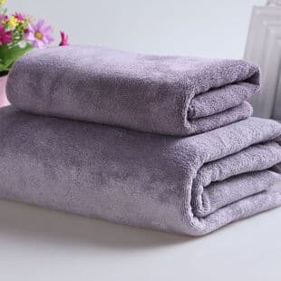Microfiber thickened absorbent towel for beauty salons and barbershops, soft and lint-free for home use, customizable logo, wholesale.