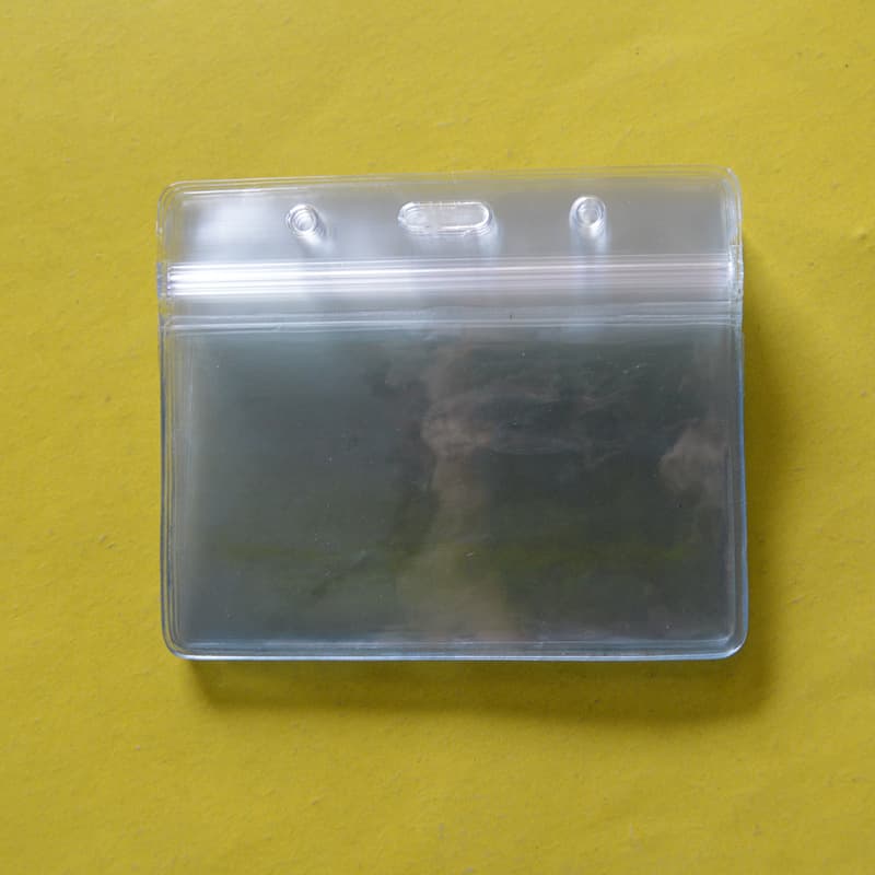 Large PVC Card Holder for Employee and Student IDs, New Material Transparent Horizontal Badge