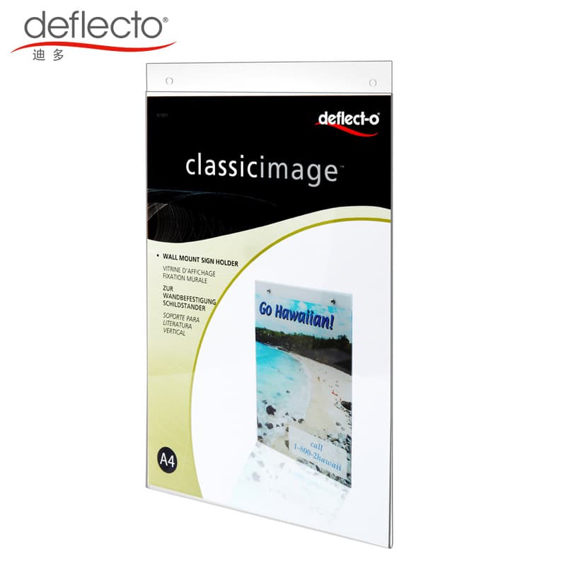 Factory direct sales of hot-bent transparent display racks, A4 size, wall-mounted, made in the USA by Dido. Wholesale available, dropshipping possible.
