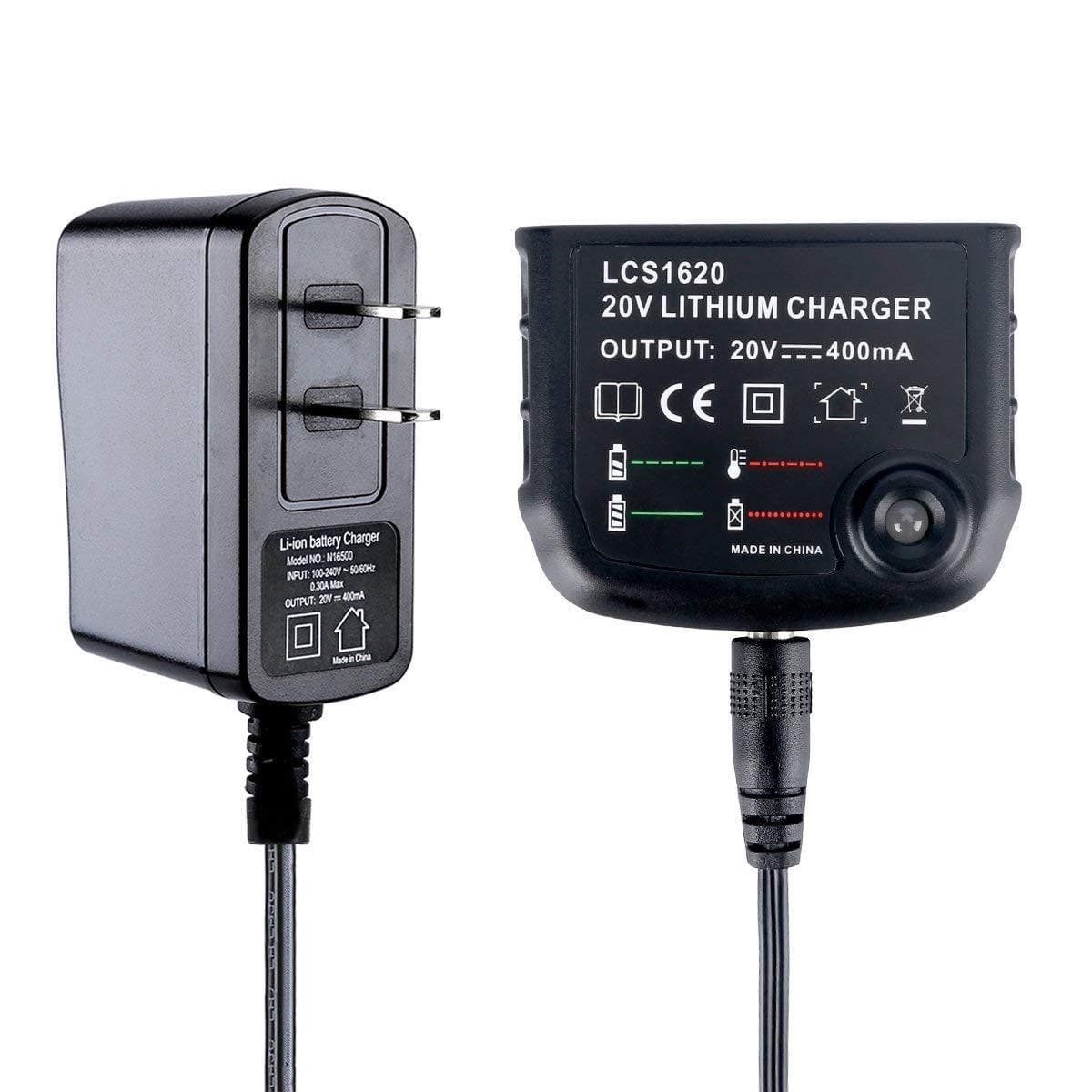 Compatible with Black & Decker 20V Lithium Battery Charger LCS1620