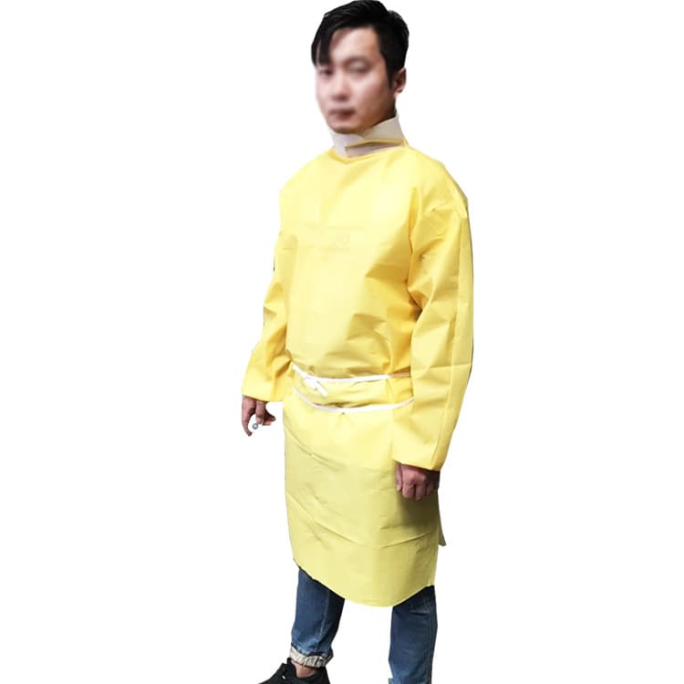 Level C Chemical Protective Apron Worn Backwards, Laboratory Acid Washing, Acid and Alkali Resistant, Anti-Corrosion, Acid-Resistant Labor Protection Workwear