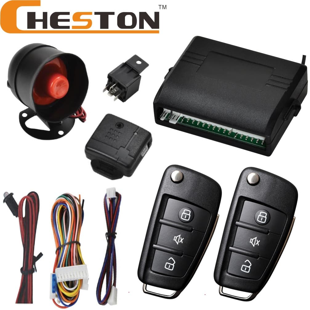 A6 Foldable Car Alarm with Key, One-Way Anti-Theft Device, Standard Car Alarm