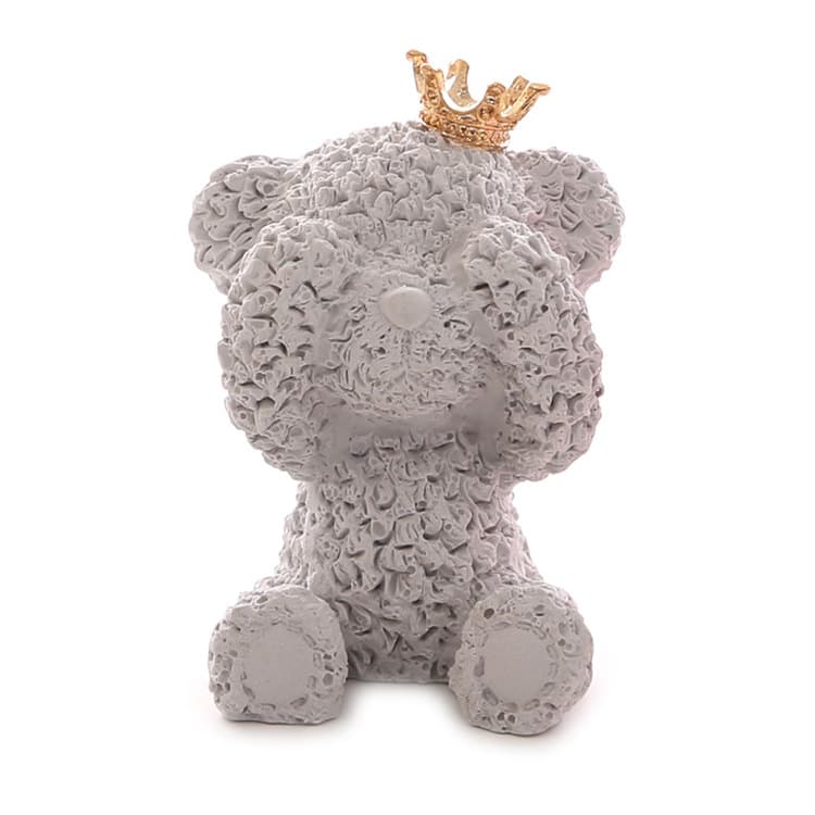 Cute Crown Plaster Aromatherapy Bear Car Vent Clip Diffuser Stone for Women, Car Air Freshener Deodorizer