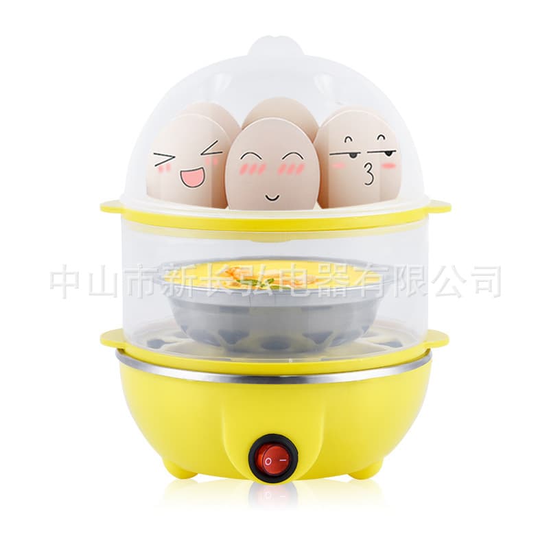 Factory Wholesale Egg Cooker Multi-function Egg Steamer Double Layer Egg Cooker Stainless Steel Bottom Heating