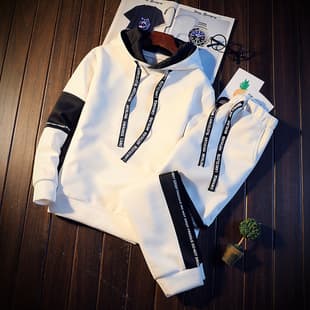Wholesale Men's and Women's Autumn Suit Korean Trendy Hip Hop Casual Loose Long Sleeve T-Shirt Two-Piece Set for Students