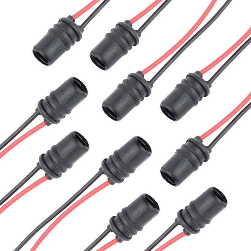 T10 Soft Head Wide Light Car Led Driving Lamp Holder Halogen Bulb Small Light Socket Automobile Lighting Accessories