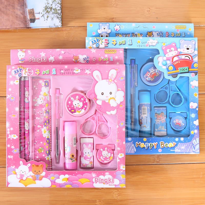 9-Piece Stationery Set Pencil Gift Box, Creative Korean Stationery, Children's Birthday Gift, Learning & School Supplies Gift