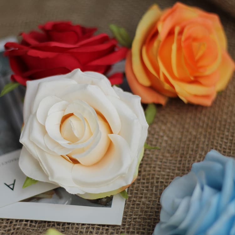 DIY Wedding Bouquet Simulation Flower Head Silk Flower Decoration Artificial Love For Office Culture