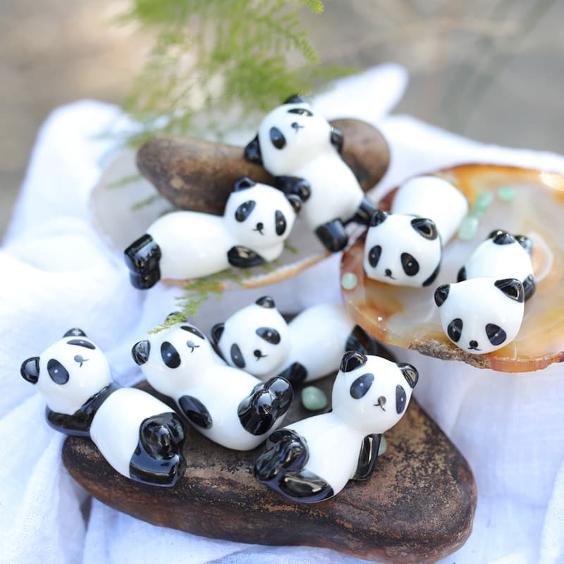 Home Daily Use Chopsticks Rest Ceramic Panda Chopstick Holder Pen Rest Zakka Restaurant Hotel Supplies Wholesale 408