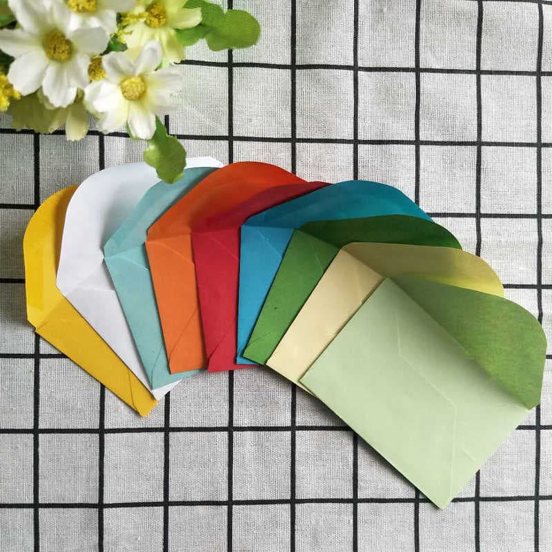 7.6*11.2 ten-color gummed paper envelope manufacturer, 80g Chinese and Western-style envelopes with single-color printing and optional logo addition.
