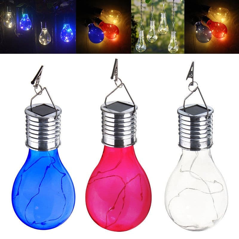 New Solar Garden Decorative Light Solar Bulb Hanging Light Solar LED Bulb with Stand Waterproof