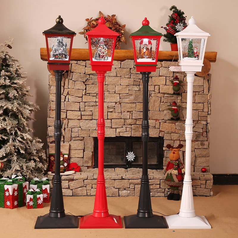 Christmas decorations Western-style snow street lamp music snow lamp living room lights shopping mall hotel festival setting props