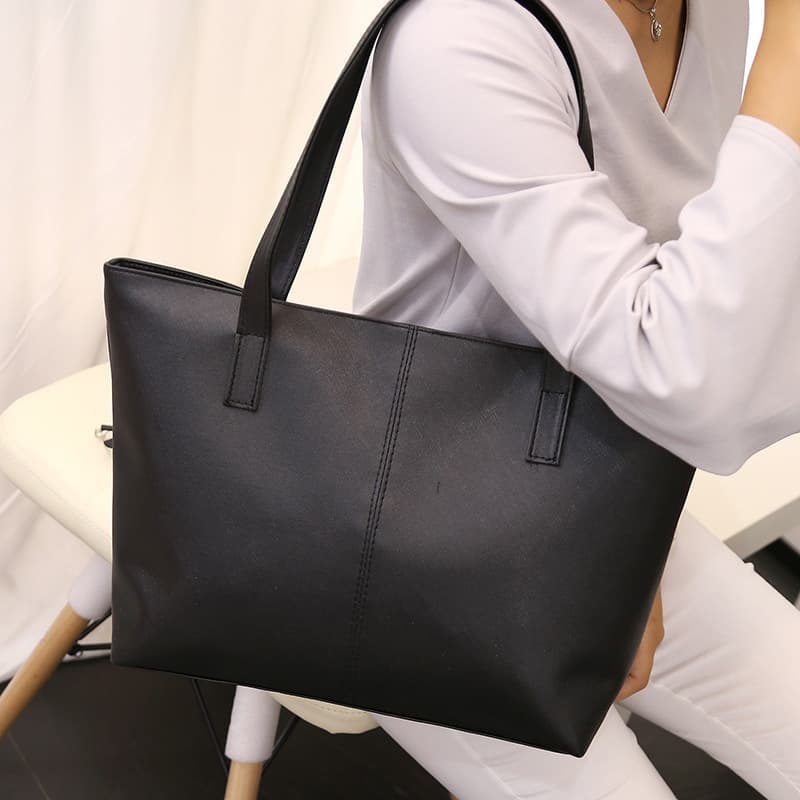 Women's Fashionable Soft Surface Horizontal Square Zipper Handbag 2020 New Style Ladies Tote Bag Elegant Pu Leather Handbag