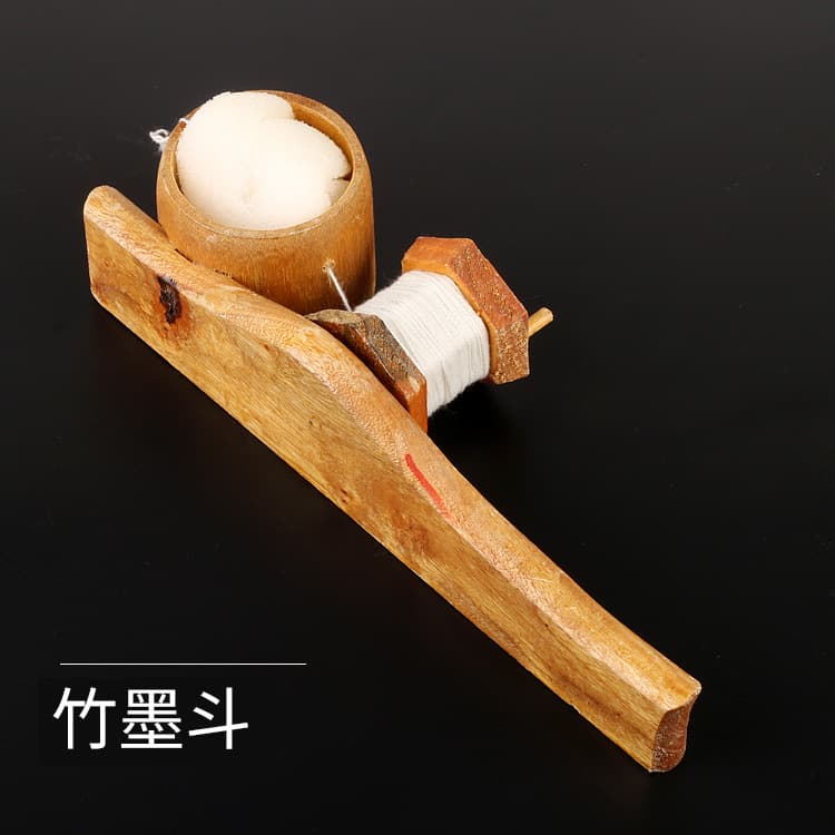 Bamboo Ink Line Reel with Auto-marking Function, Complete Woodworking Tool Set Including Hand-cranked Powder Reel for Decoration Measurement