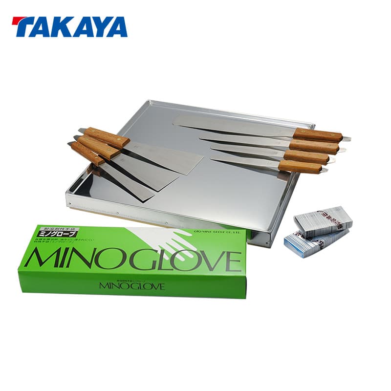Ink mixing tray, ink mixing knife, stainless steel paint mixing knife, color mixing knife, scraper.