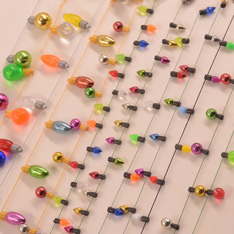 Christmas light bulb string plastic electroplated benzene small light bulb string does not light up festive supplies decoration pendant