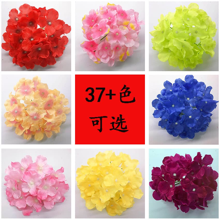 Realistic Silk Hydrangea Flowers For Wedding Decoration Everlasting Artificial Flowers Festive Props Faux Hydrangea Wall
