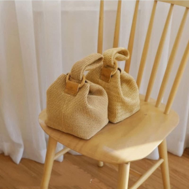 Straw Woven Bag Women 2026 New Style Handbag Teen Korean Beach Bag Woven Handbag Fashion Wholesale