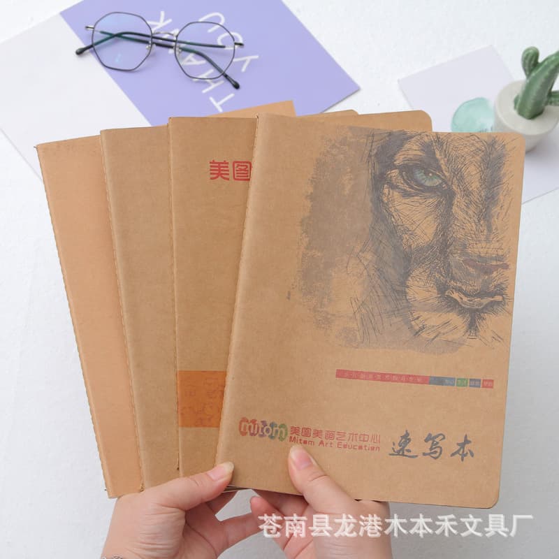 Factory direct thread-bound stitched notebooks, custom design with provided images, advertising gifts, white card or kraft paper color printing at favorable prices.