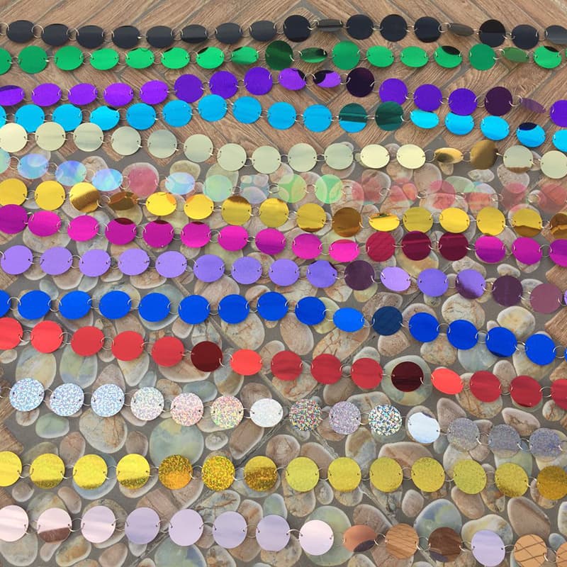 Sequin Strand Decorative Sequin Curtain Wedding Sequins 3CM Round Sequin Curtain for Wedding