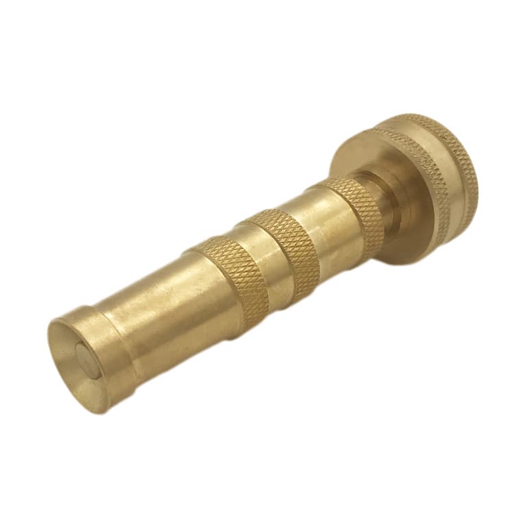 Heavy-duty Adjustable Brass Nozzle Garden Hose Spray Nozzle Head Car Washing Flower Watering Mist Spray Gun Yellow Brass