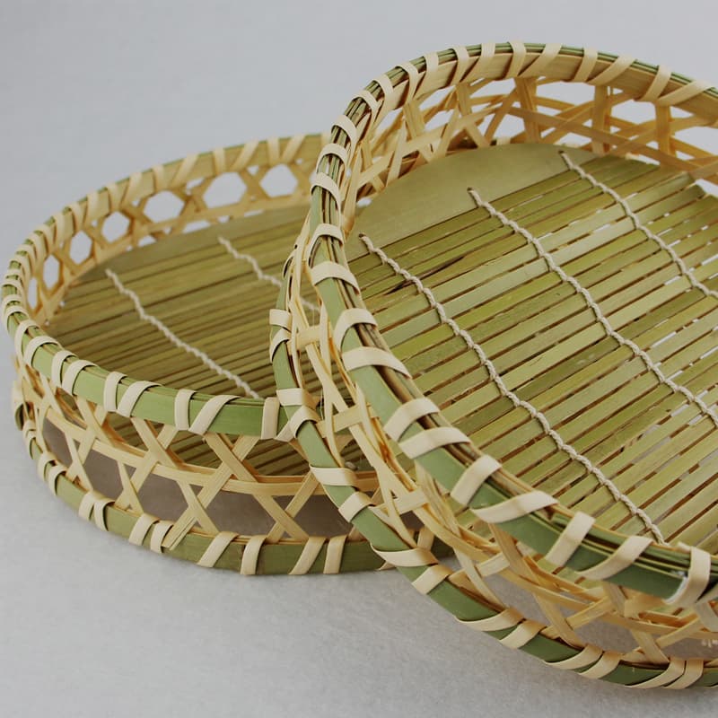 Fruit plate, bamboo woven bamboo sieve, fruit basket, cooked food plate, dustpan, bamboo cage, antique handmade bamboo woven bamboo basket, household fruit plate