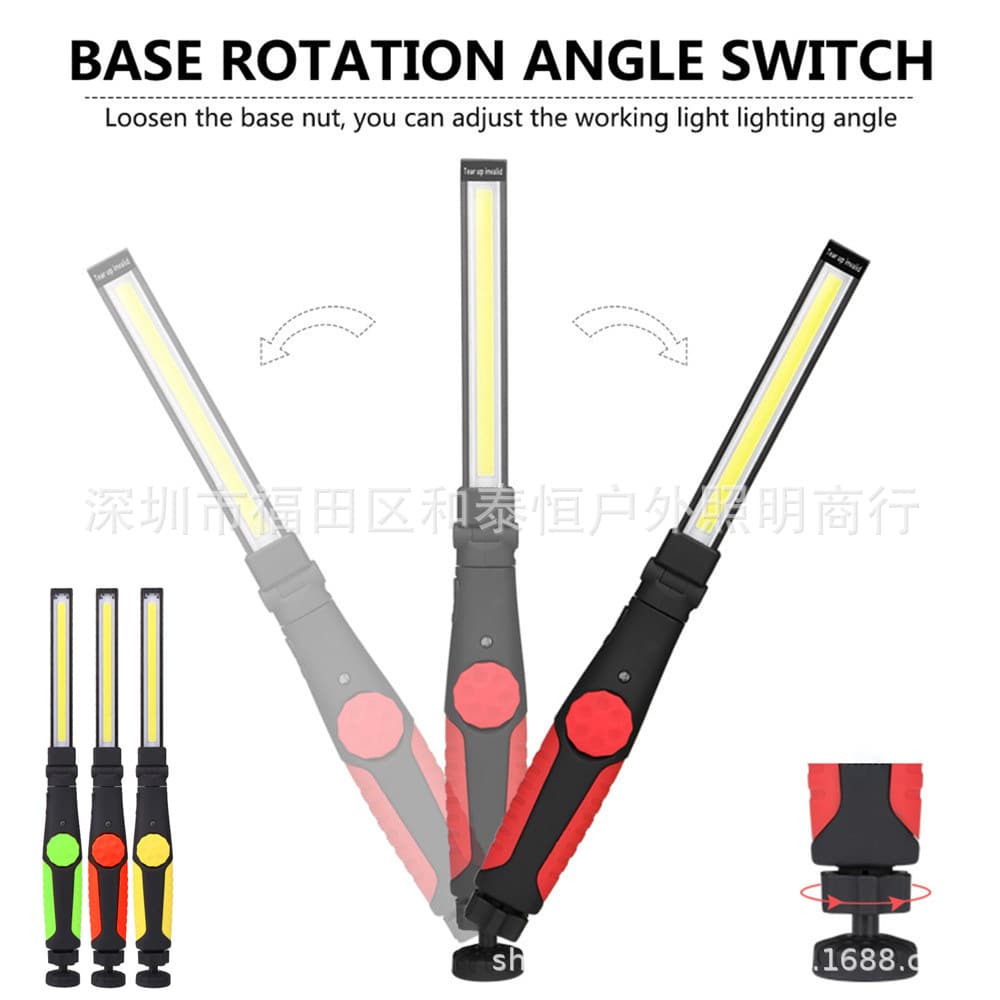 Cross-border COB Rechargeable Long Bar Work Light Portable Dimmable LED Inspection Light with Magnet Base Emergency Lighting