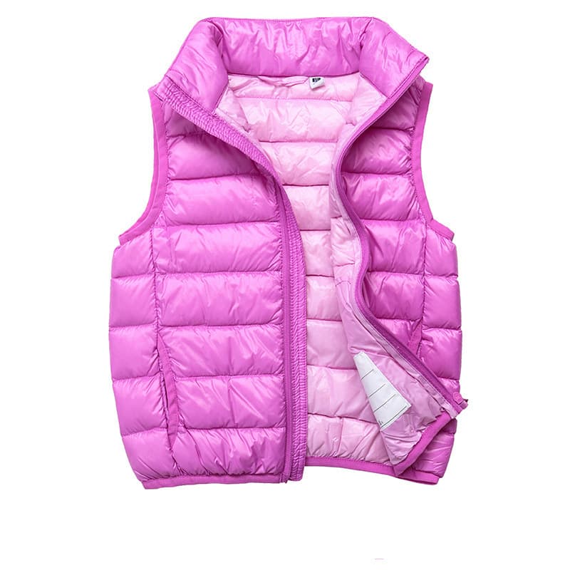 Spring/Autumn/Winter New Children's Lightweight Down Vest for Baby Boys and Girls Outerwear Older Kids Sleeveless Jacket Trend