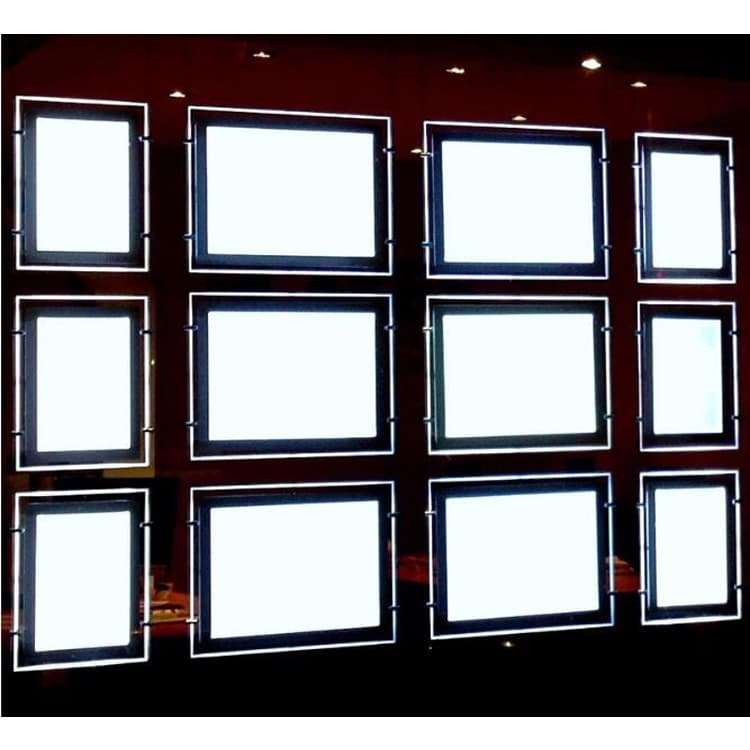 Real estate agency listing information display board, crystal hanging window light box, shopping mall catering single-sided light box
