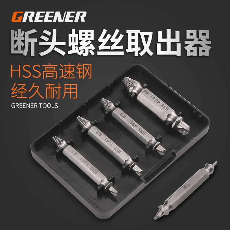 Green Forest Broken Thread Extractor / Broken Screw Removal Stripped Thread Screw Removal Double-End Broken Thread Extraction Tool