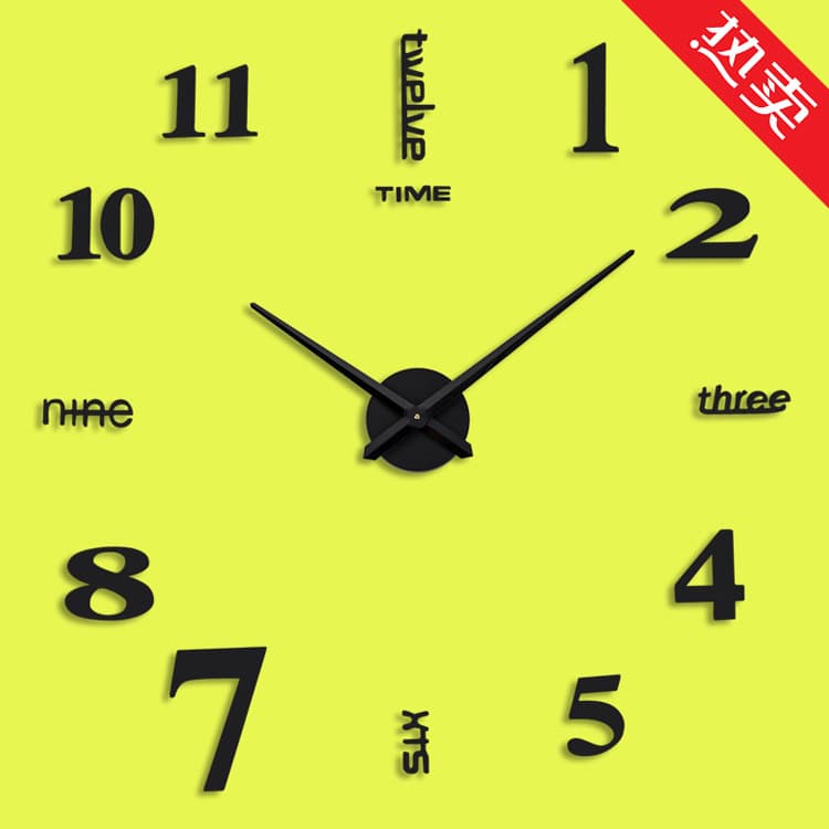 Acrylic Diy Clock Wall Sticker European Style Living Room Decorative Wall Clock Home Decor Timepiece
