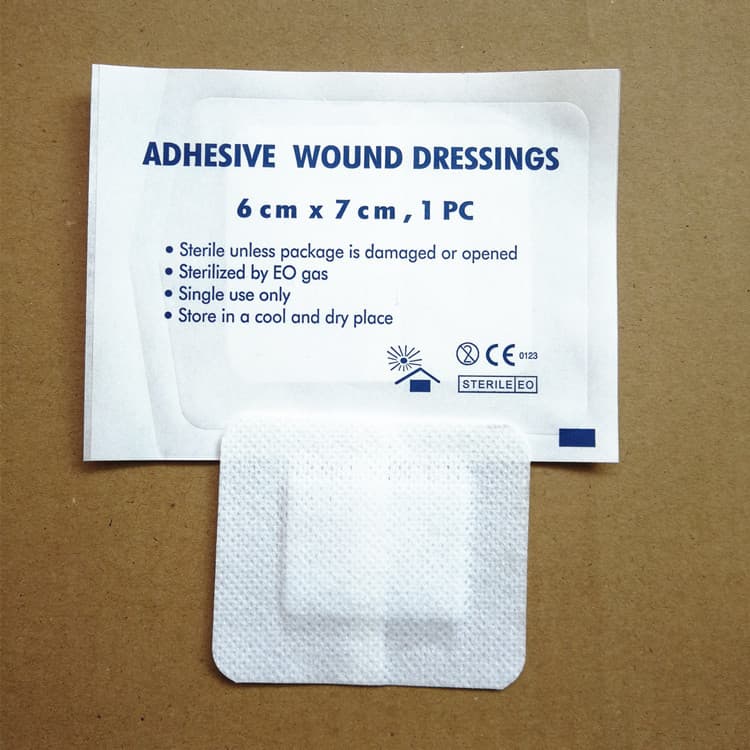 Export Disposable Non-woven Dressing Pad, Wound Dressing, Breathable Hemostatic Pad, First Aid Kit Accessory 6*7