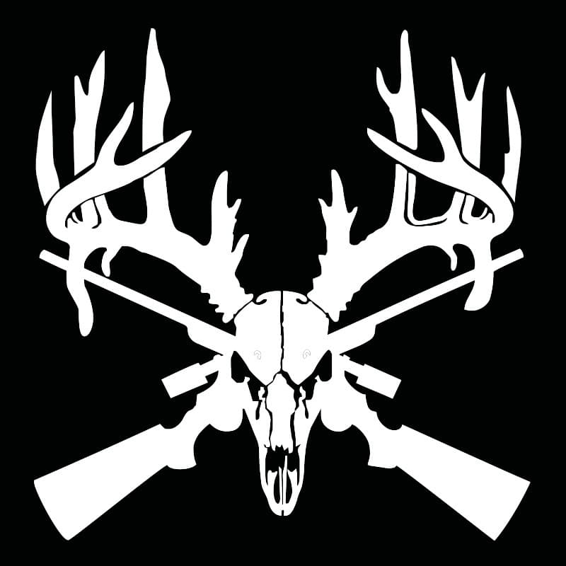 Cross-border Car Motorcycle Electric Vehicle Reflective Deer Head Hunting Rifle Shape Cover Scratches Car Body Sticker