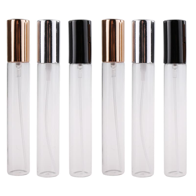 15ml transparent glass tube perfume bottle 17 Tube full cover small bottle portable Toner Toner Spray bottle empty